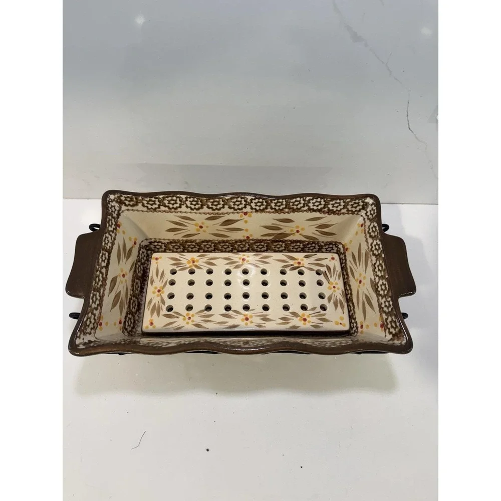 Temptations Old world Bread Loaf Pan W Insert Cooling Tray & Rack Vintage
